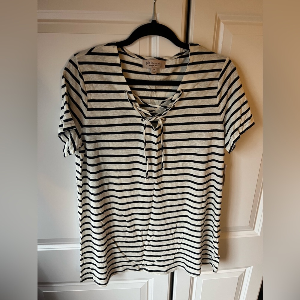 Philosophy 1X  striped t-shirt NWT